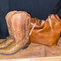 Vintage Nathan Lane Ostrich Women’s Boots Size 8