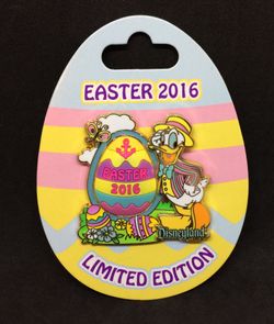 Disney Pin #29, LE Easter, Donald Duck (2016)