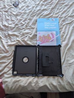 iPad Pro Otter Ix Defender Case, Apple Pencil 2nd Gen and Paperlike