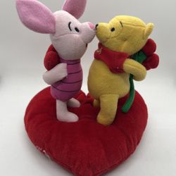 Vintage 1999 Disney Store Winnie the Pooh and Piglet Friendship Day bean bag plush set