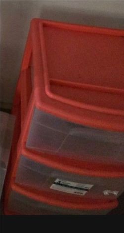 Pink storage bin