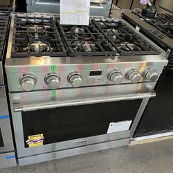 Thor Kitchen 36” Gas Slide In Range In Stainless Steel 