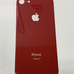 iPhone 8 Back Glass Big Hole Part - Red