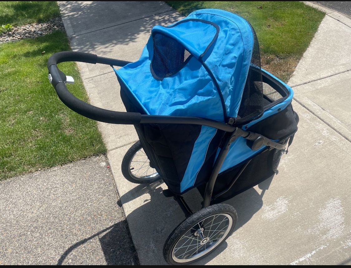 PawHut Small & Medium Dog Jogger Stroller, Blue