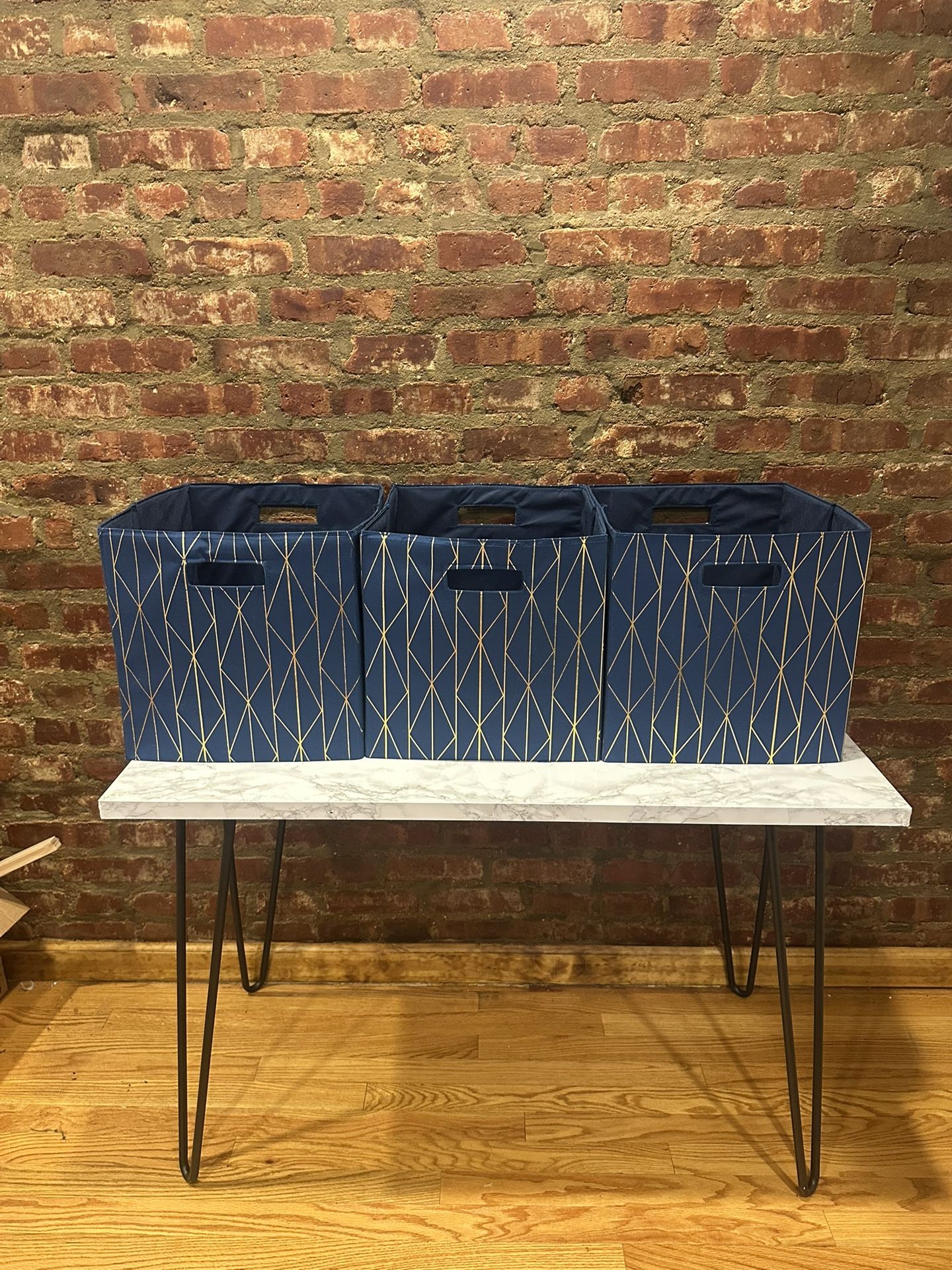 Blue & Gold Storage Boxes