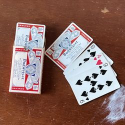 Vintage! 1980s Budweiser Logo Playing Cards Plastic Coated Bridge Deck