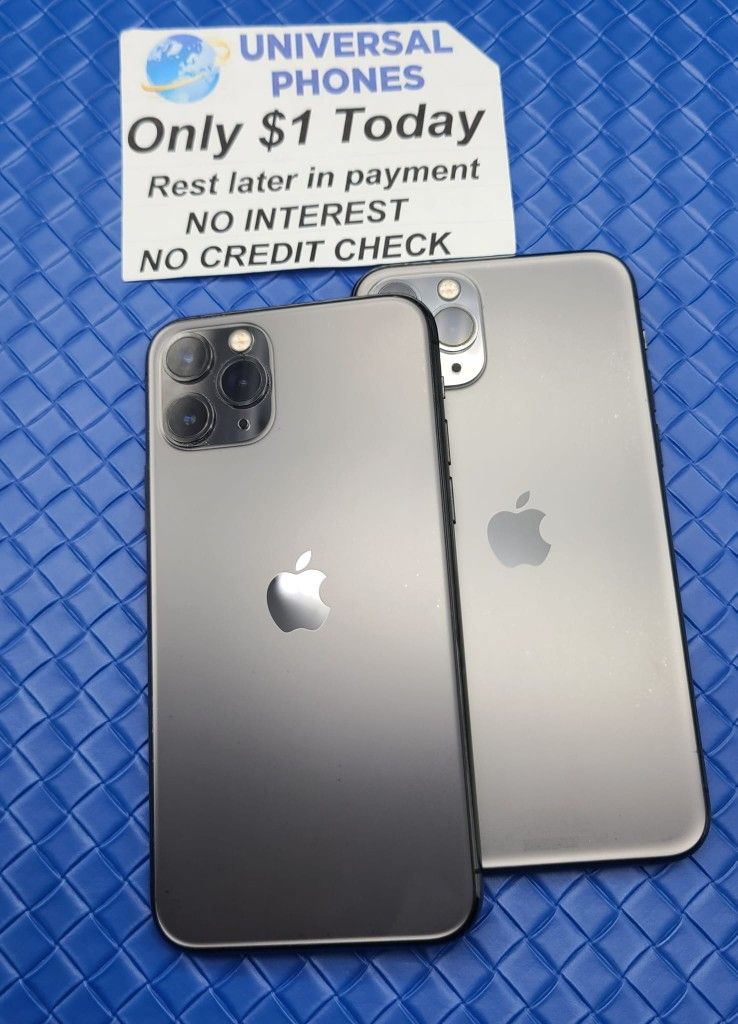 Apple IPhone 11 Pro 64gb Unlocked, FREE Smartwach/ Headphones. Pay $1 Today Rest in payments. NO CREDIT NEEDED FINANCING