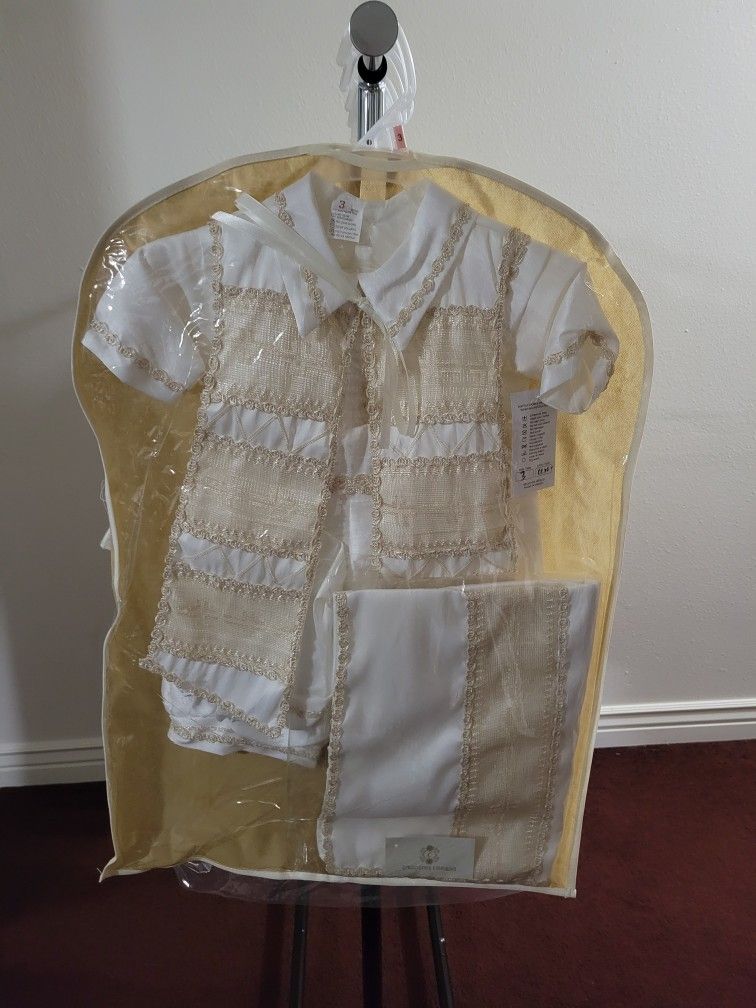 Rompon De Bautizo Para Niño/ Baby Boys Baptism Suit