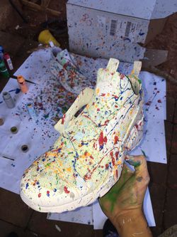 Nike, Shoes, Custom Splatter Nike Huaraches Paint Splattered