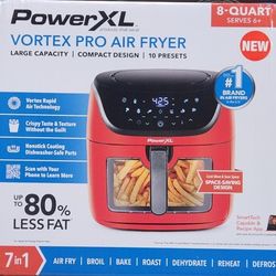 Power Vortex XL Digital 8 Quart Air Fryer Pro 7 Options Healthy Cooking Color Red
