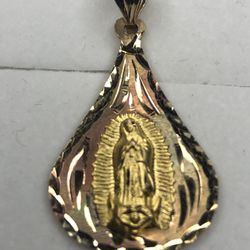 10k Gold Mother Mary  Charm 