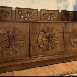 Walnut Dresser Sunburst 