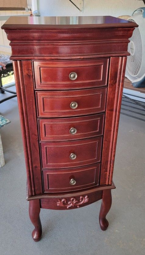 WOOD JEWELRY CHEST