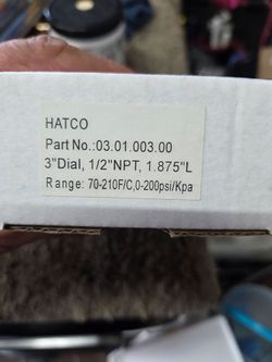 Hatco temperature pressure gauge