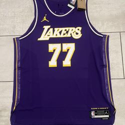 Luka Doncic Lakers NBA Purple Authentic Jersey Size 52 XL
