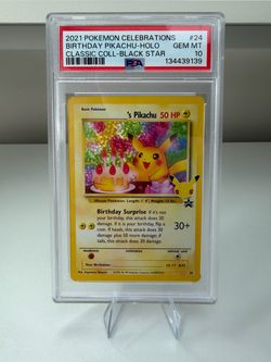 Pikachu 25th Happy Birthday PSA 10