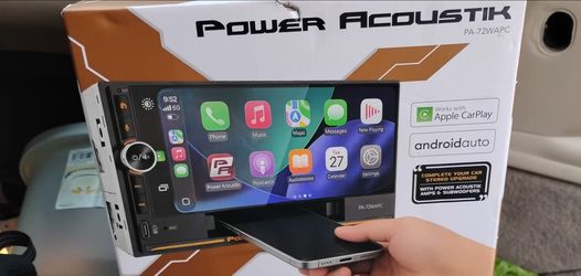 Power acoustik with built in phone charger