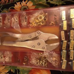 All in one kit for grommets,and snaps,