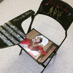 Hand Painted Michael Jackson Music Chair