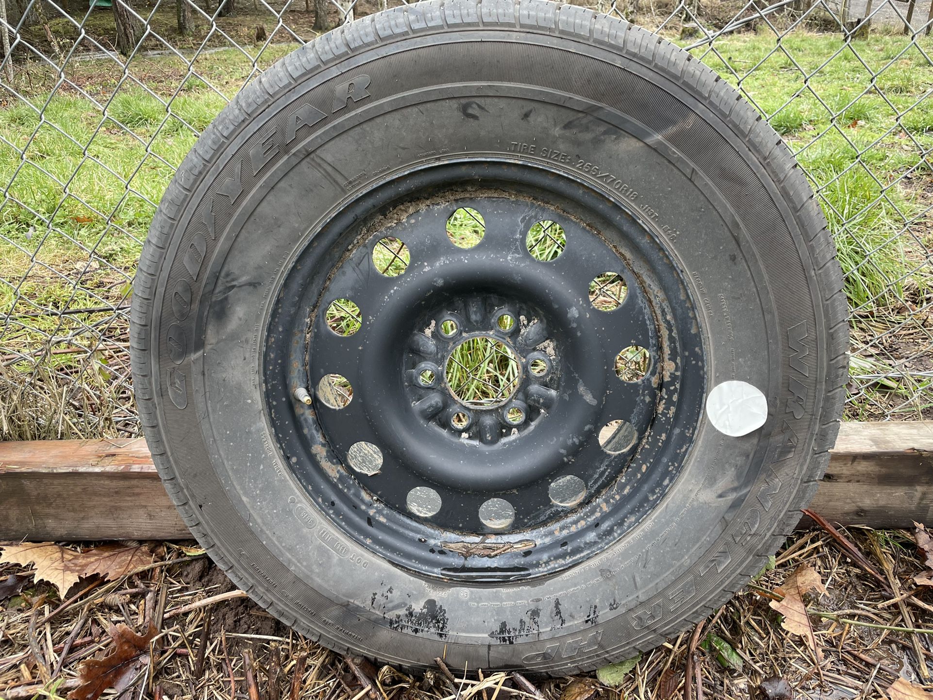 F150 2018 Spare Tire 255 70 R18 Goodyear