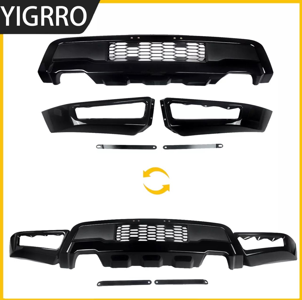 Front Bumper For 2015-2023 Ford F150 F-150 Steel Black Raptor Style Conversion
