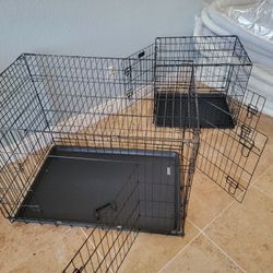 BRAND NEW IN Box! SM'MD Dog Crate $40/ L'XL Dog Crate $60 Up To 70lbs  2 Door Folding Puppy Dog Kennel Animal Cage Add A Bed For $15 