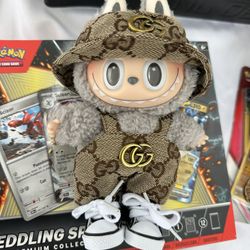 Original Labubu Sesame Bean Plushie Gucci 