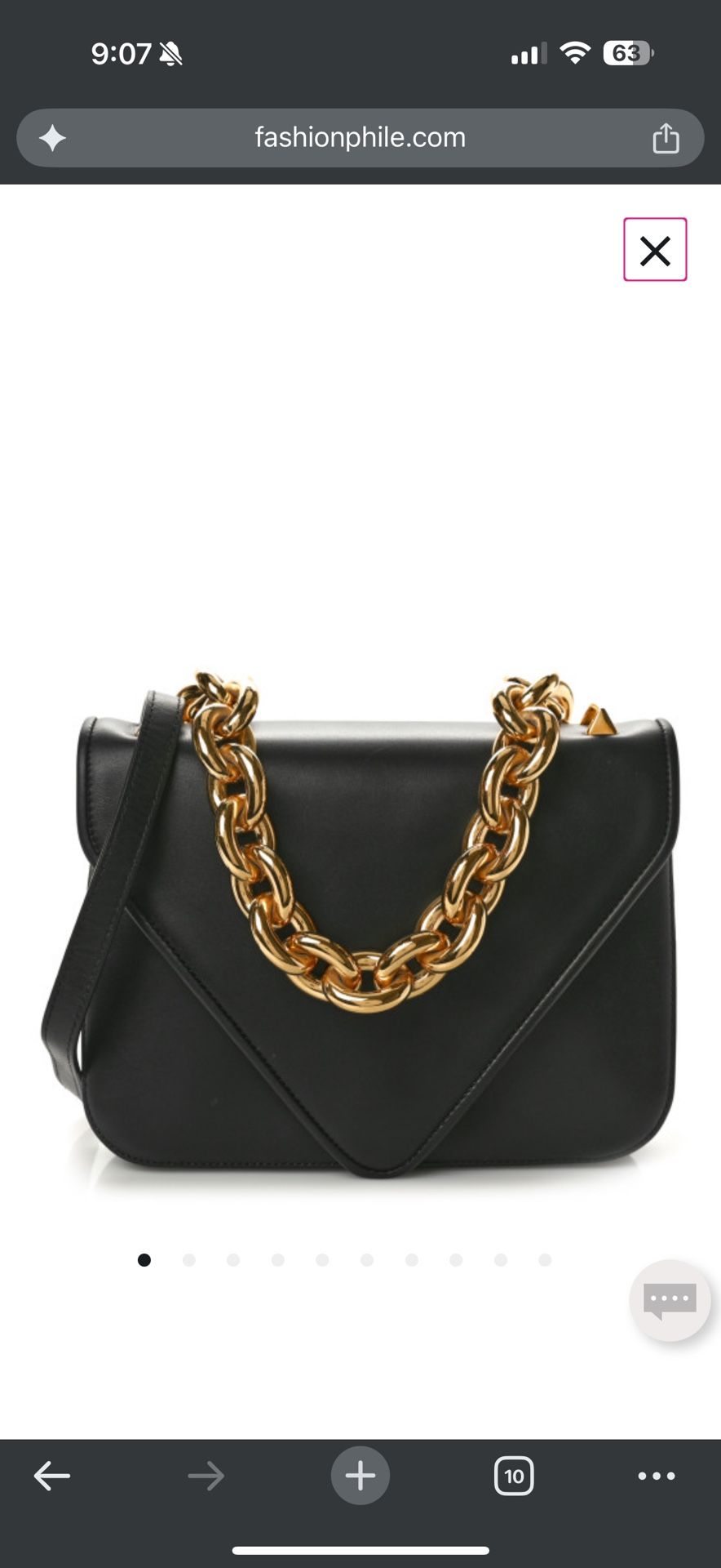 Authentic Bottega Veneta Calfskin Mount Envelope Crossbody