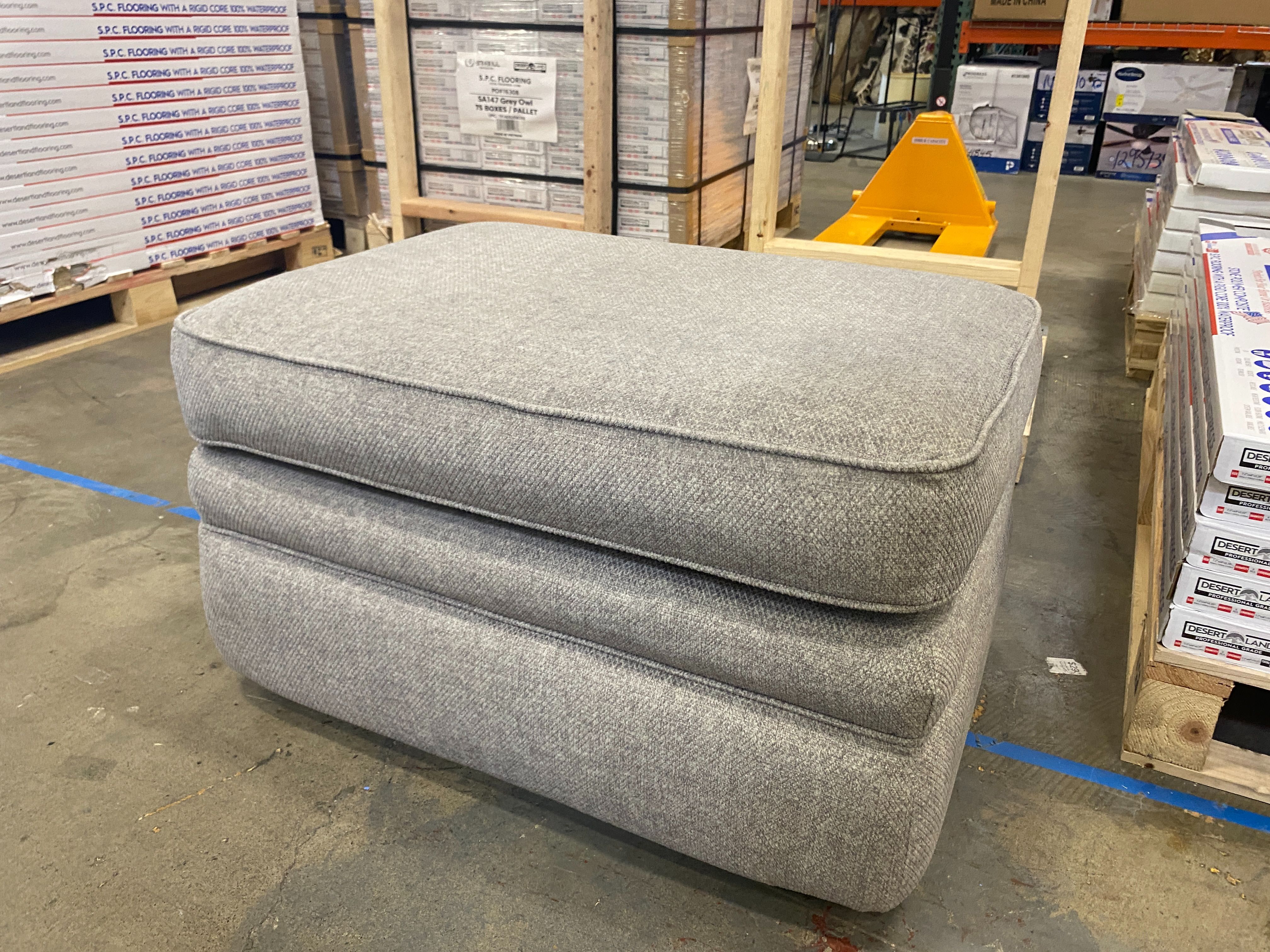 LA-Z-BOY MicroFiber-Like Soft Grey Ottoman