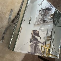 Mirror / Glass End Tables (2) OPEN TO TRADES