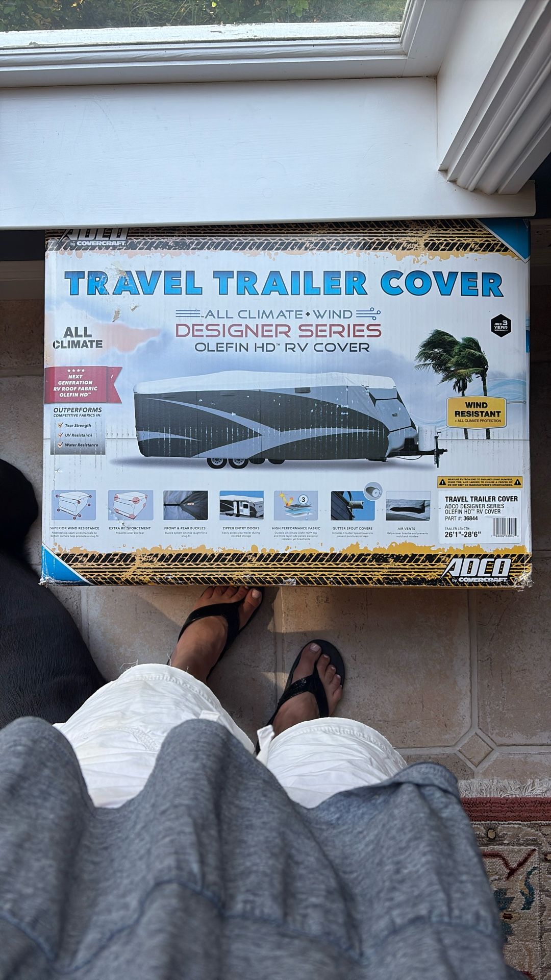 ADCO 36844 Designer Series Olefin HD Travel Trailer Cover 26’ 1”-28’6”