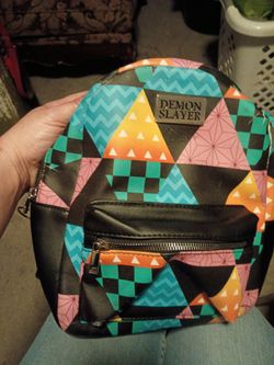 Demon Slayer: Kimetsu No Yaiba Patchwork Mini Backpack