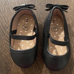 Girls Black Dress Shoes Size 2 By Wonderkids 