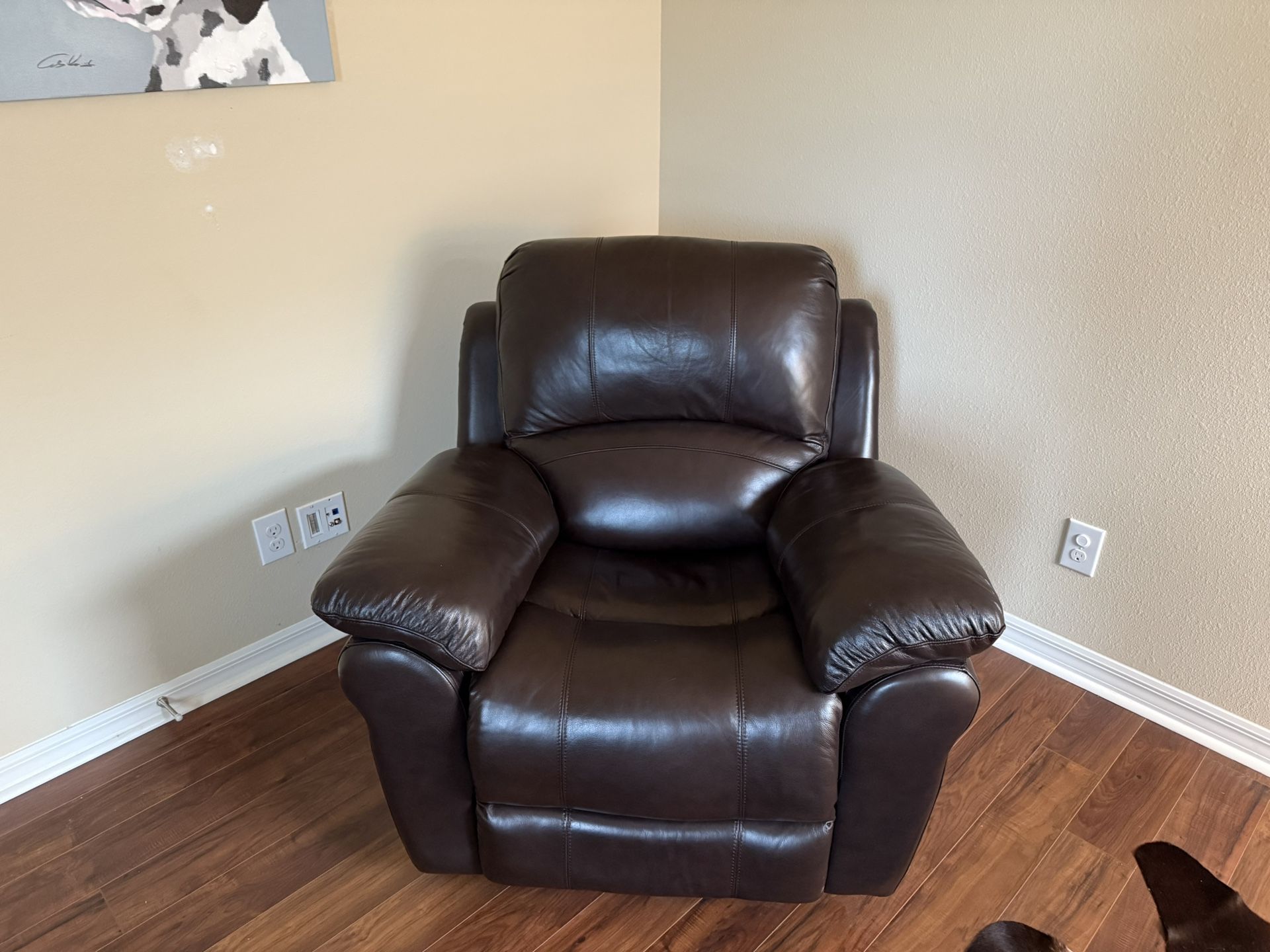 Leather Recliner Rocker (WILL DELIVER)