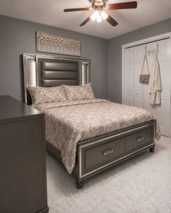 Bed Frame with Headboard & Storage Drawer