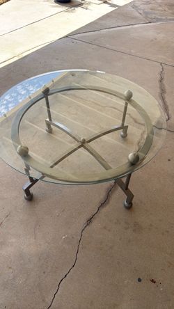 Glass coffee table