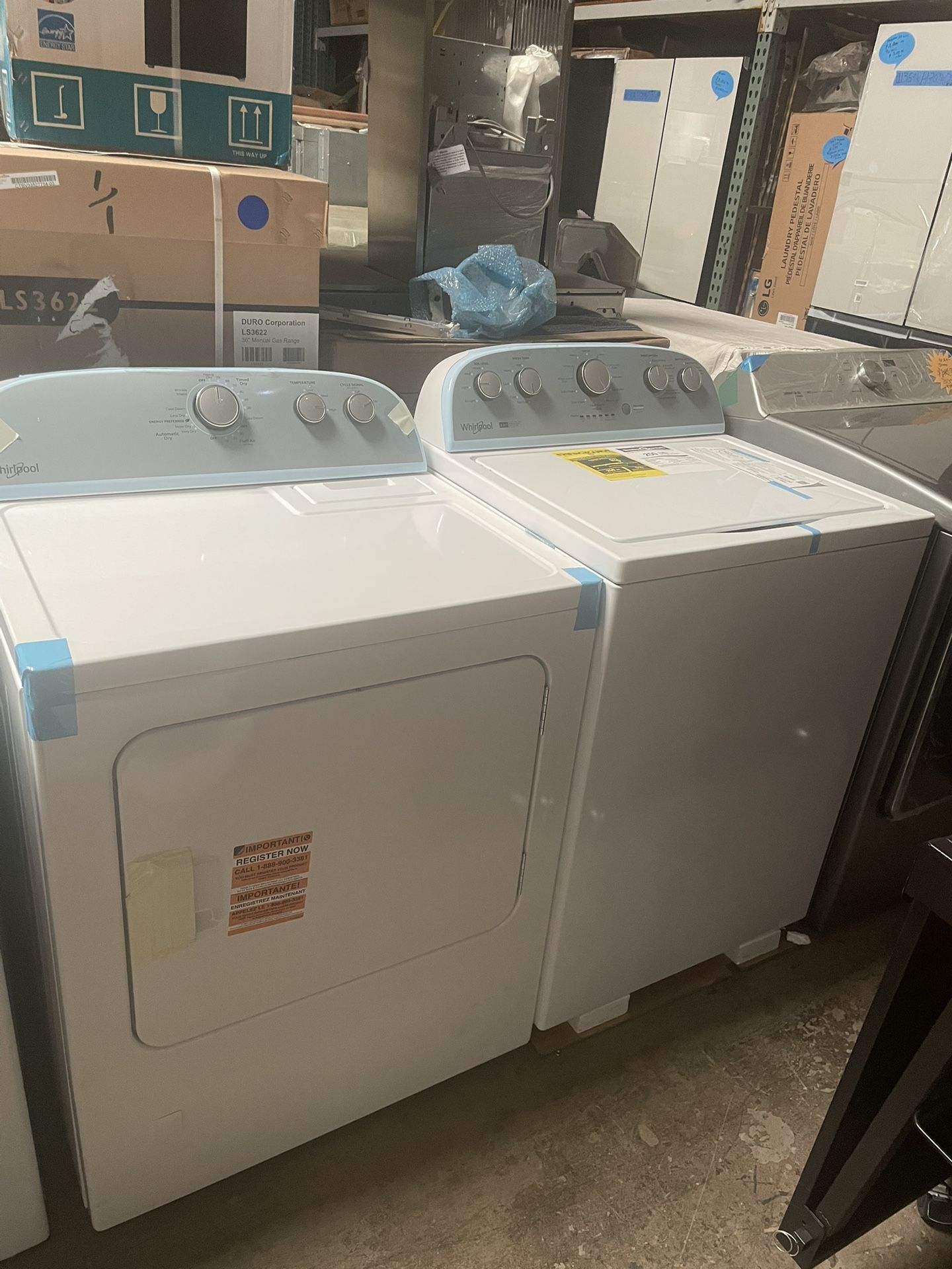 Set Top Load Whirlpool 2/1 Washer And Gas Dryer