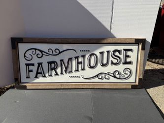 Framed Metal Farmhouse Sign