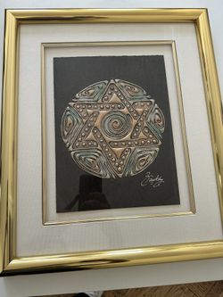Joel Zaretsky Signed Star Of David, Framed Art