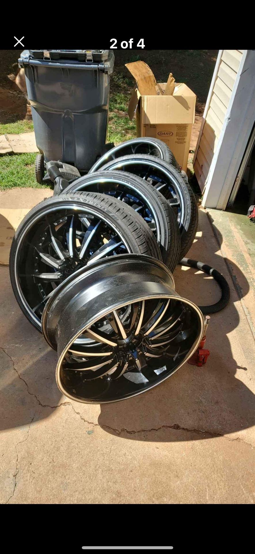 24” Rims And Tires Just Need One Tire Universal Fit