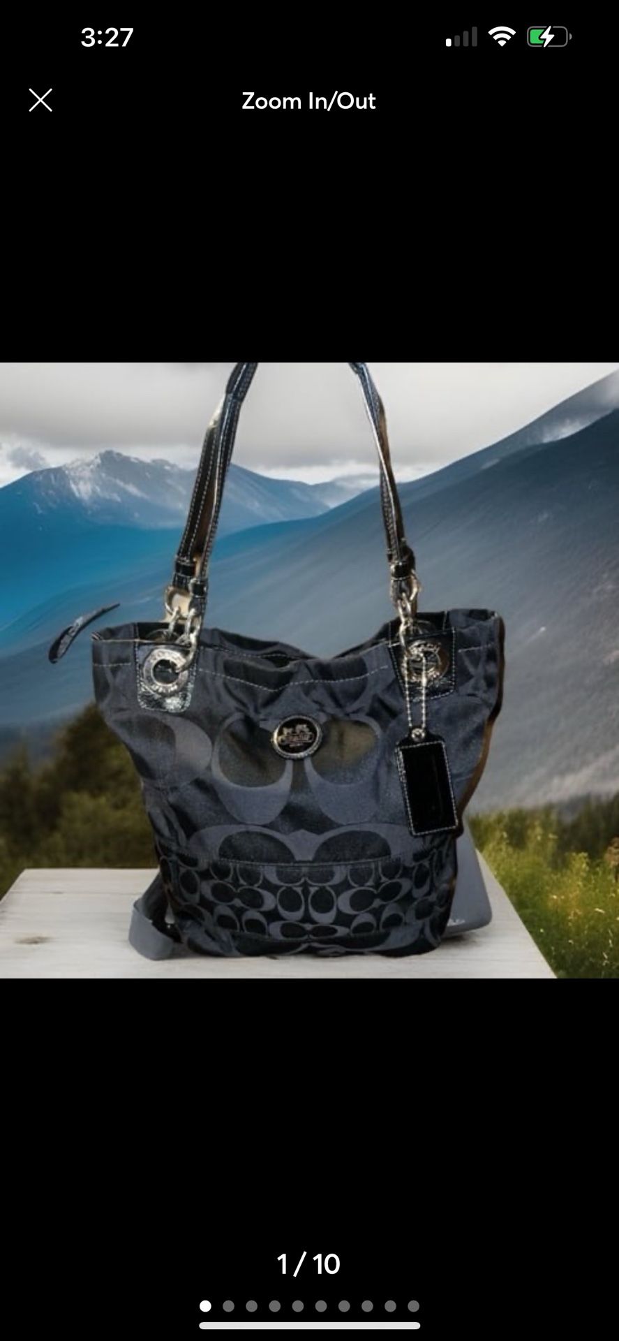 Coach Alex Signature Sateen Large Tote Bag