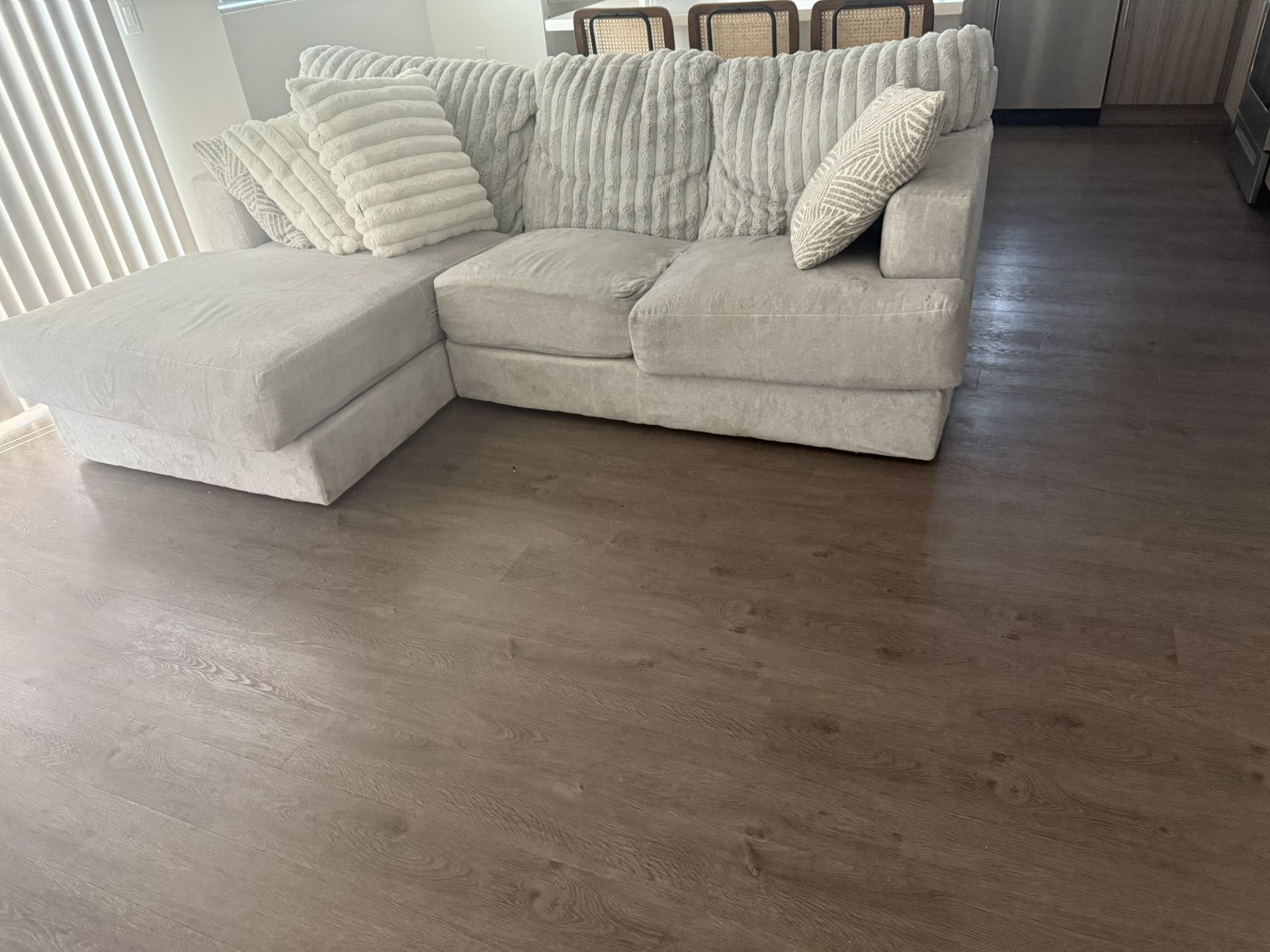 Grey Couch With Pillows