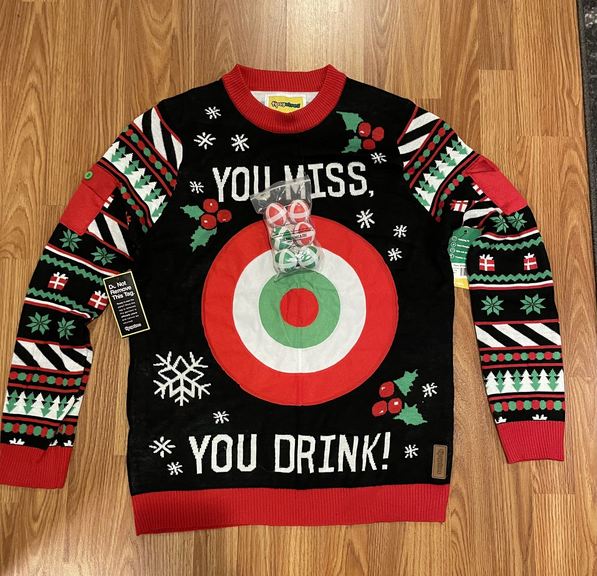 Tipsyelves drinking game sweater - Ugly Sweater