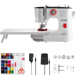 VEVOR Sewing Machine, Portable Sewing Machine for Beginners with 12 Built-in Stitches
