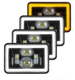 4x6 LED Headlights with White/Amber Halo