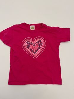 Reef Girls Heart Graphic Tee- Hot Pink Size 10/12