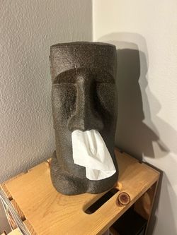 Easter Island Moai Head Tissue Dispenser – 3D Printed