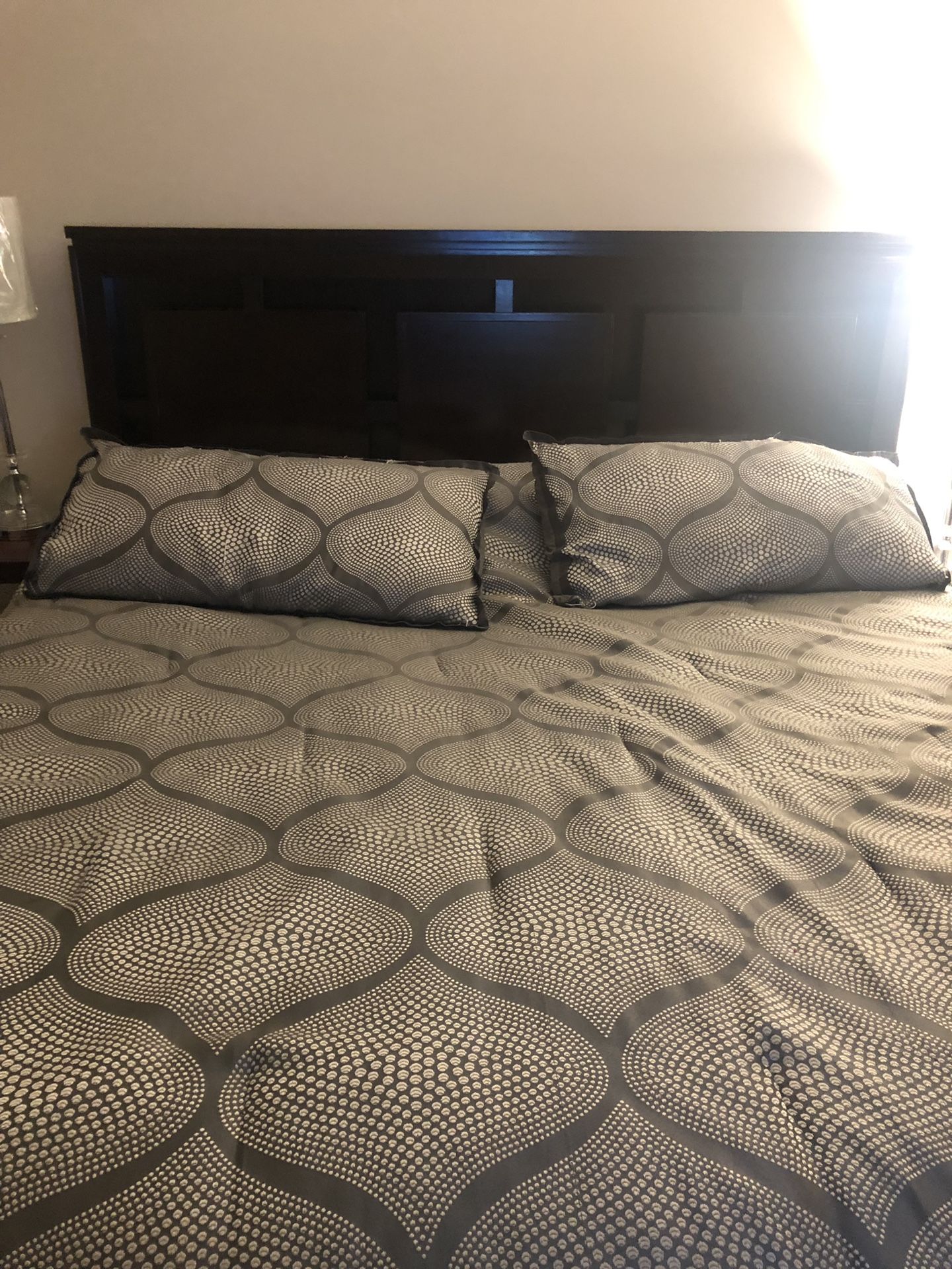 King bed headboard and frame