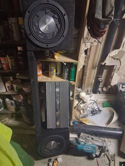 (2) 10" Pioneer Premier subwoofer and a Performance Teknique amp