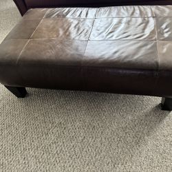 Leather Ottoman 